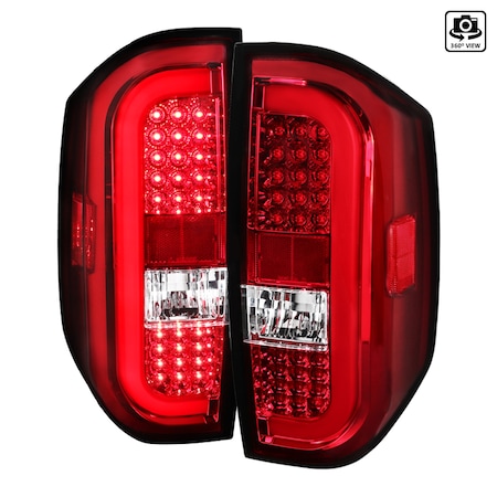 Spec-D Tuning 14-18 Toyota Tundra LED Sequential Tail Lights- Red LT-TUN14RLED-SQ-TM